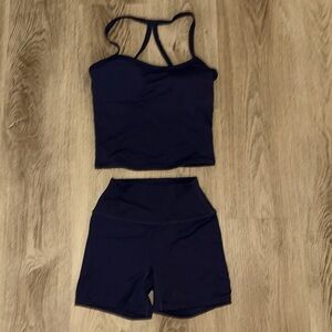 Navy blue workout set